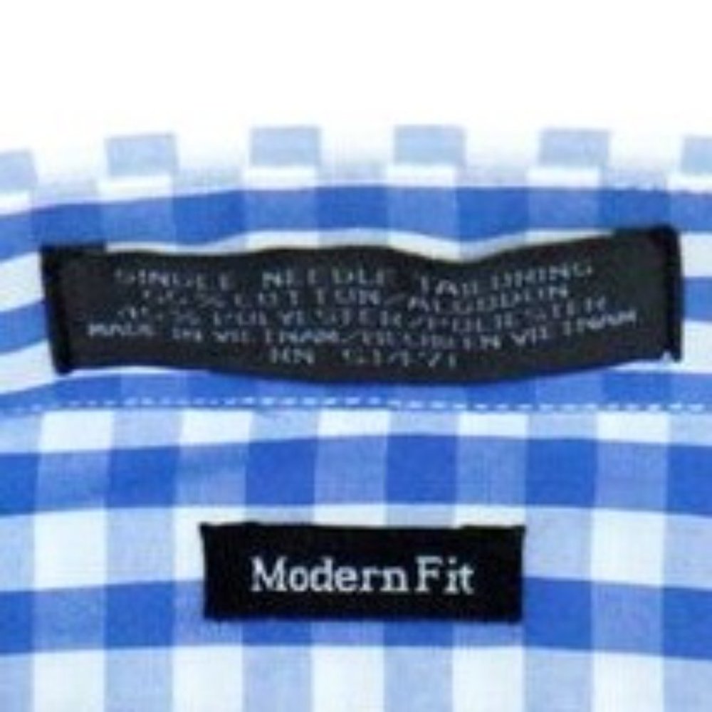 3X Marquis Blue Gingham Dress Shirt Long Sleeve  3XL 19 -19.5 - Picture 3 of 5